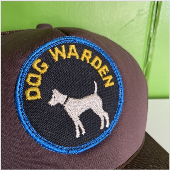 Vtg SnapBack Cap DOG WARDEN ANIMAL CONTROL Trucker Hat Mesh Foam Youngan Korea - Picture 3 of 8